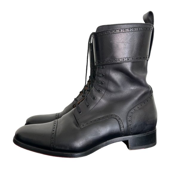 Christian Louboutin Black Leather Men's Boots